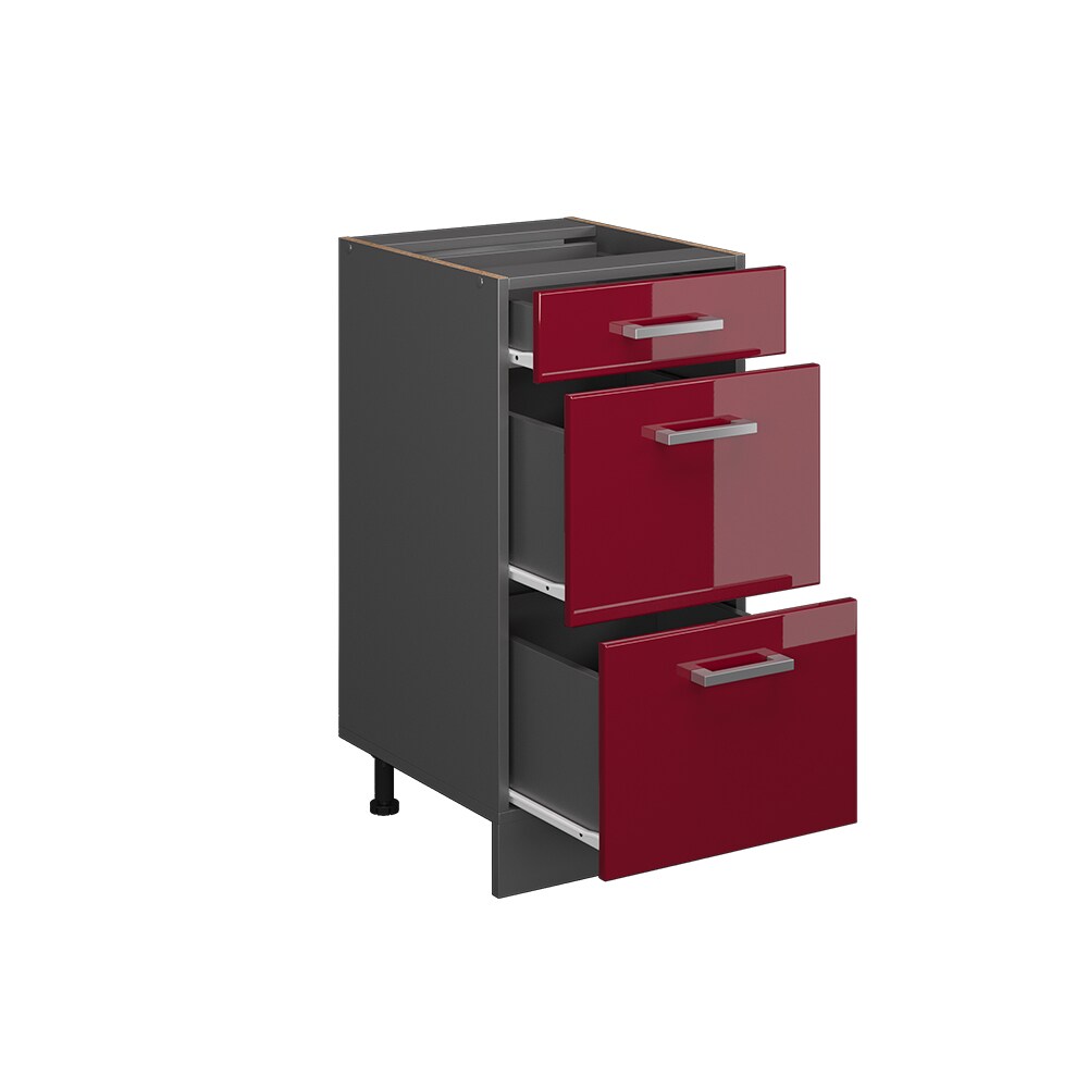 Vicco Schubladenunterschrank Küchenschrank Küchenzeile R-Line 40 cm Anthrazit Bordeaux Schublade