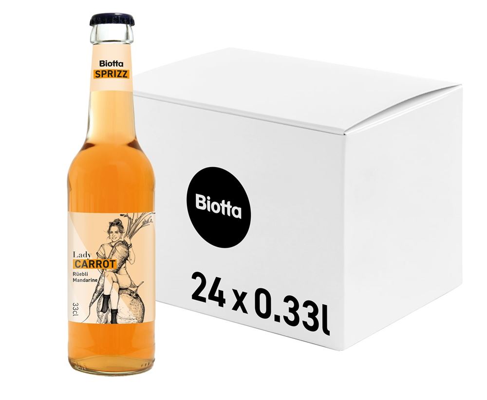 BIOTTA Sprizz<br>24 × 3.3 dl, Flasche, Karotte-Mandarine