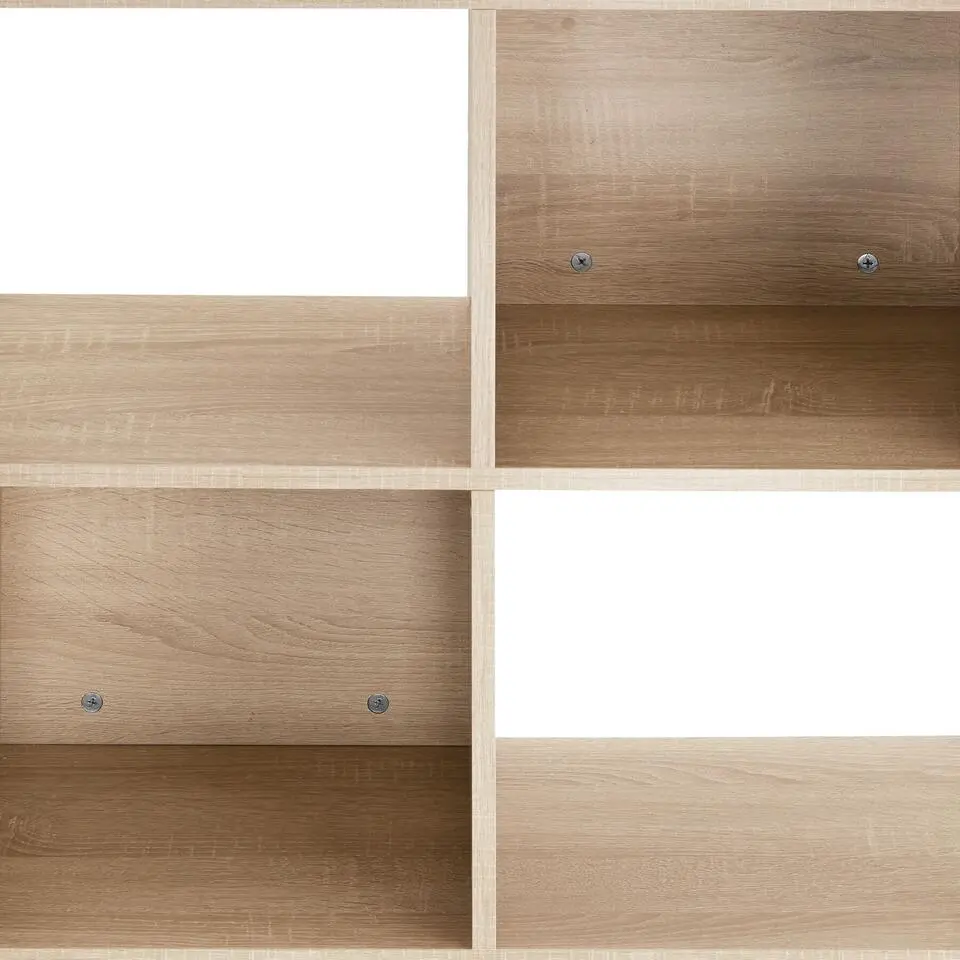 tectake Wandkast Hastings 75x31x170,5cm, Industrieel Licht Hout, Eiken Sonoma