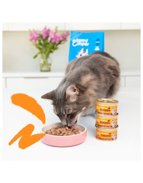 Edgard&Cooper Multipack Chunks - Kattenvoer - Kip Zalm Lam 8x85 g