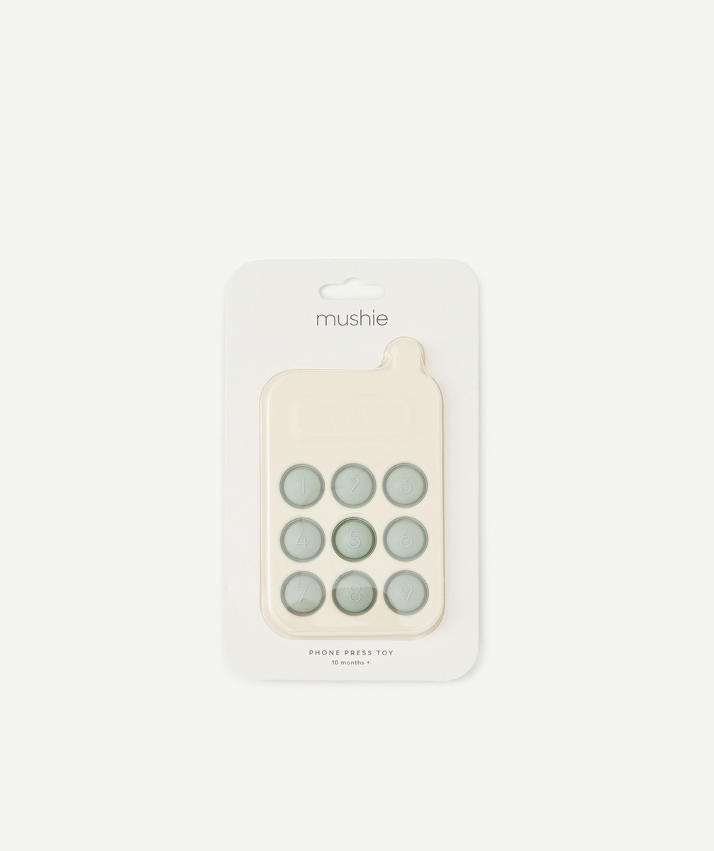 MUSHIEJOUET TÉLÉPHONE VERT À PRESSER POUR BÉBÉ