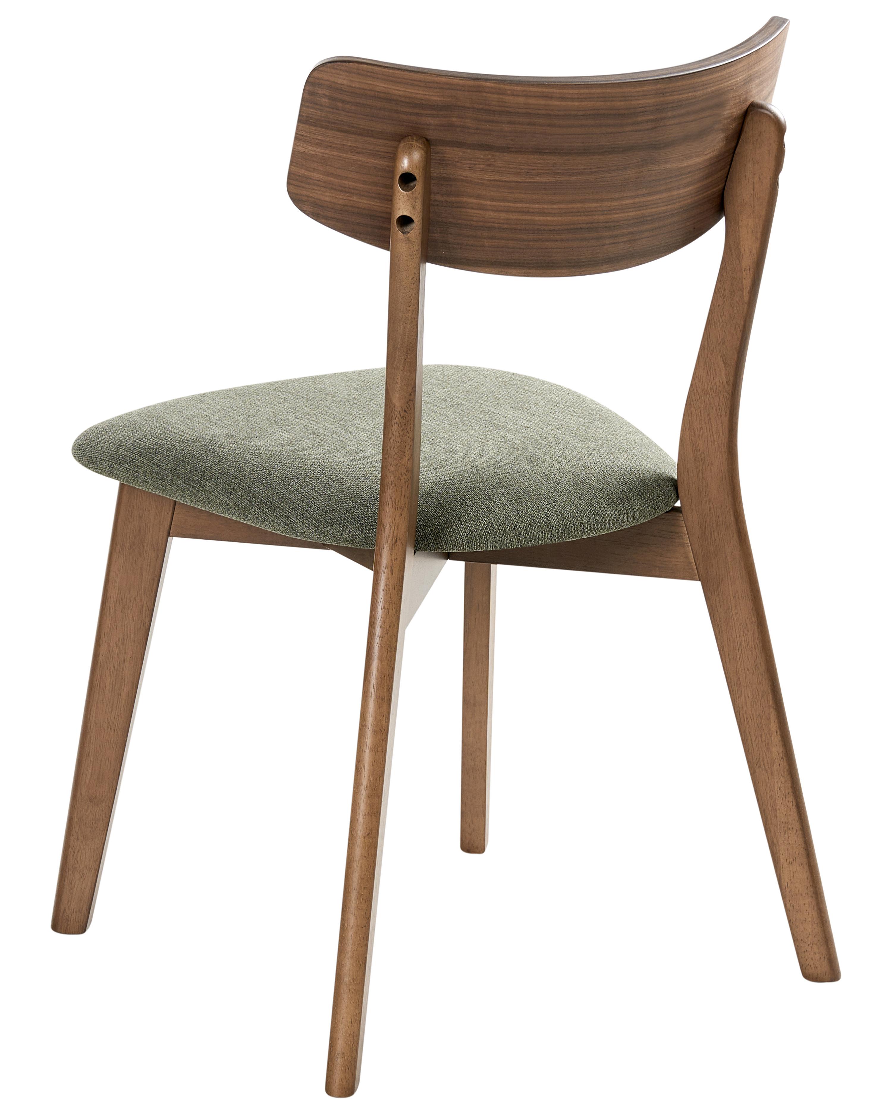 Set van 2 eetkamerstoelen HOPE Hout Donkerbruin/groen