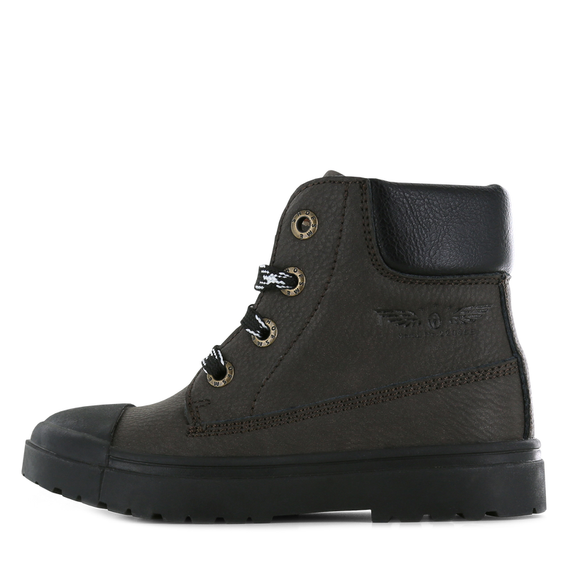 Shoesme donkerbruine veterboot Microleer | Sale
