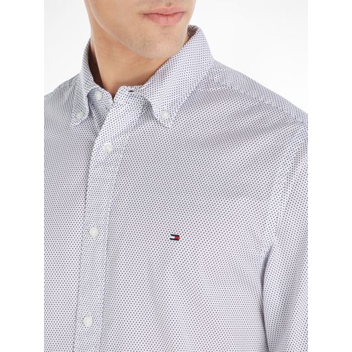 Tommy Hilfiger Core Flex Skjorte, Hvid/Carbon Navy, M
