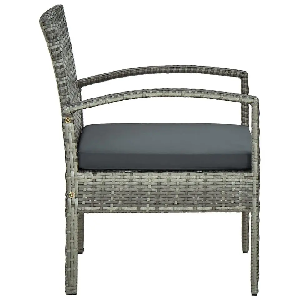 vidaXL - Tuin fauteuil - Grijs - Poly rattan