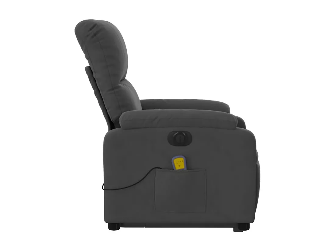 Fauteuil inclinable massant électrique gris foncé