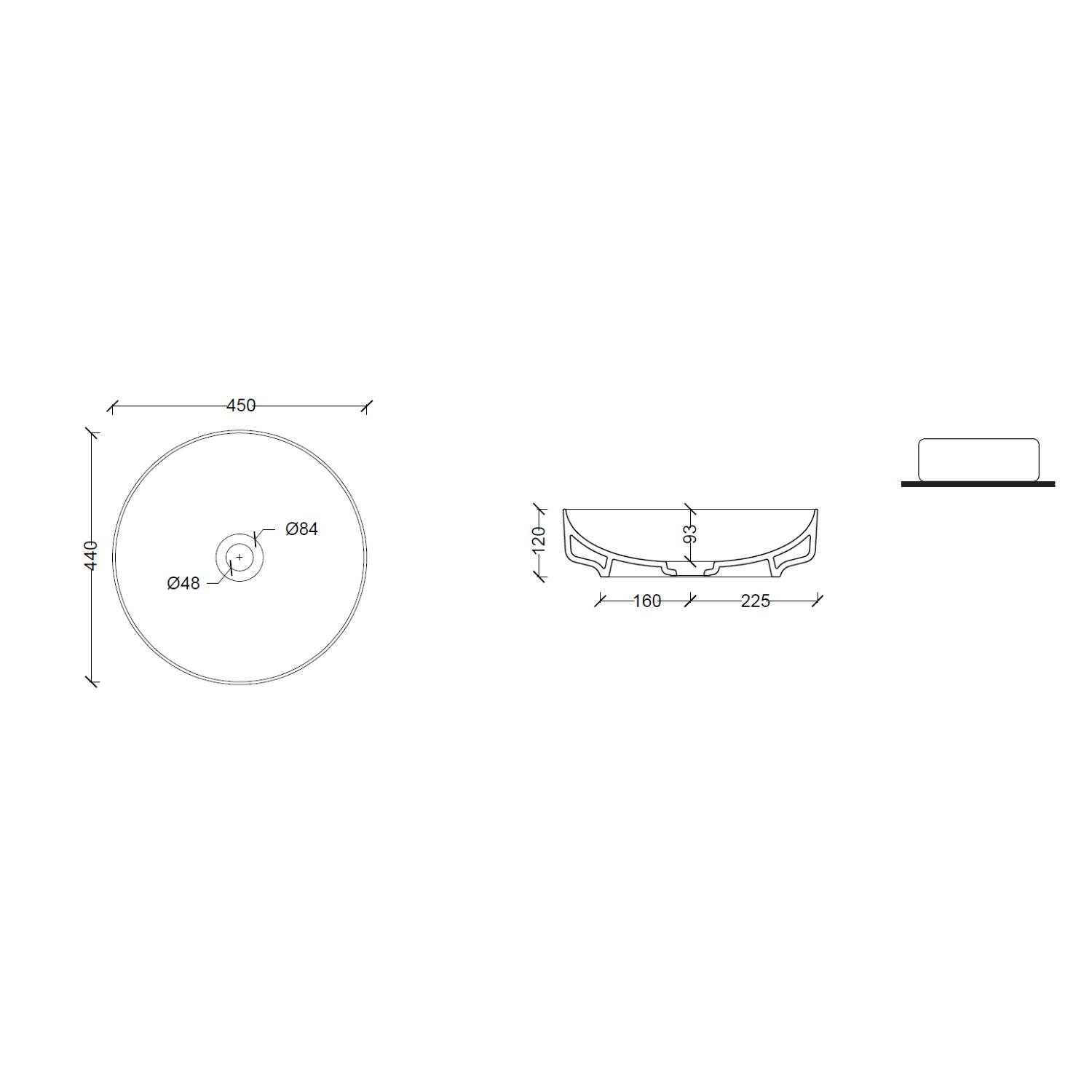 Salenzi Form ronde opbouw waskom met clickwaste mat roze 45cm