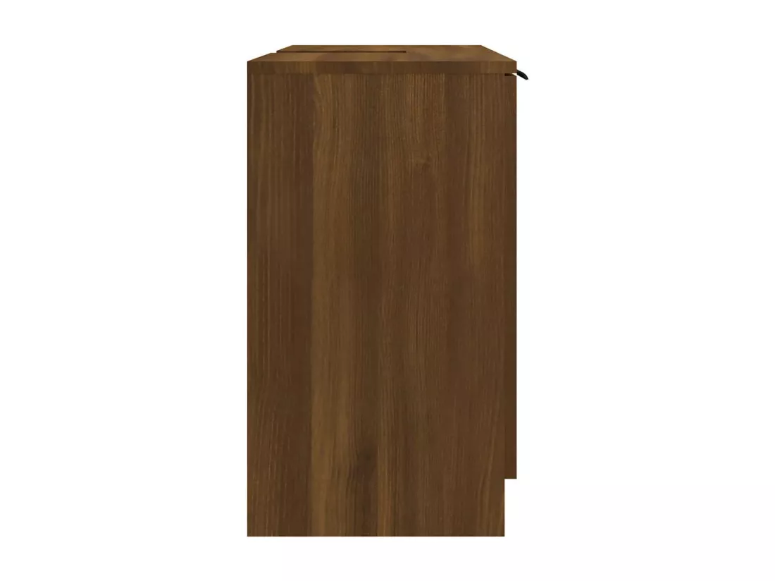 Armoire de bain Chêne fumé 64,5x33,5x59 cm Bois d'ingénierie