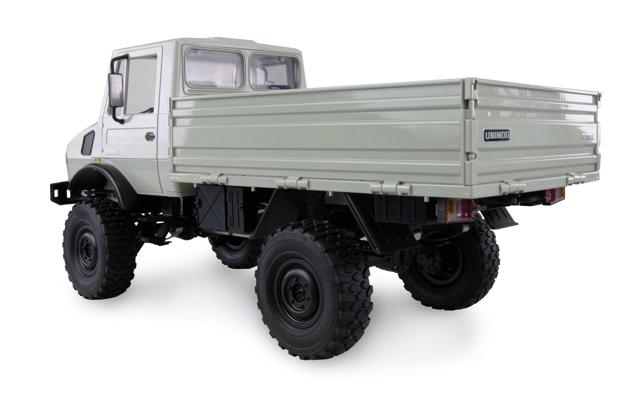 Mercedes-Benz Unimog Basic 4WD Hellgrau, RTR, 1:12Originalgetreues Unimog RC-Modell mit Allradantireb