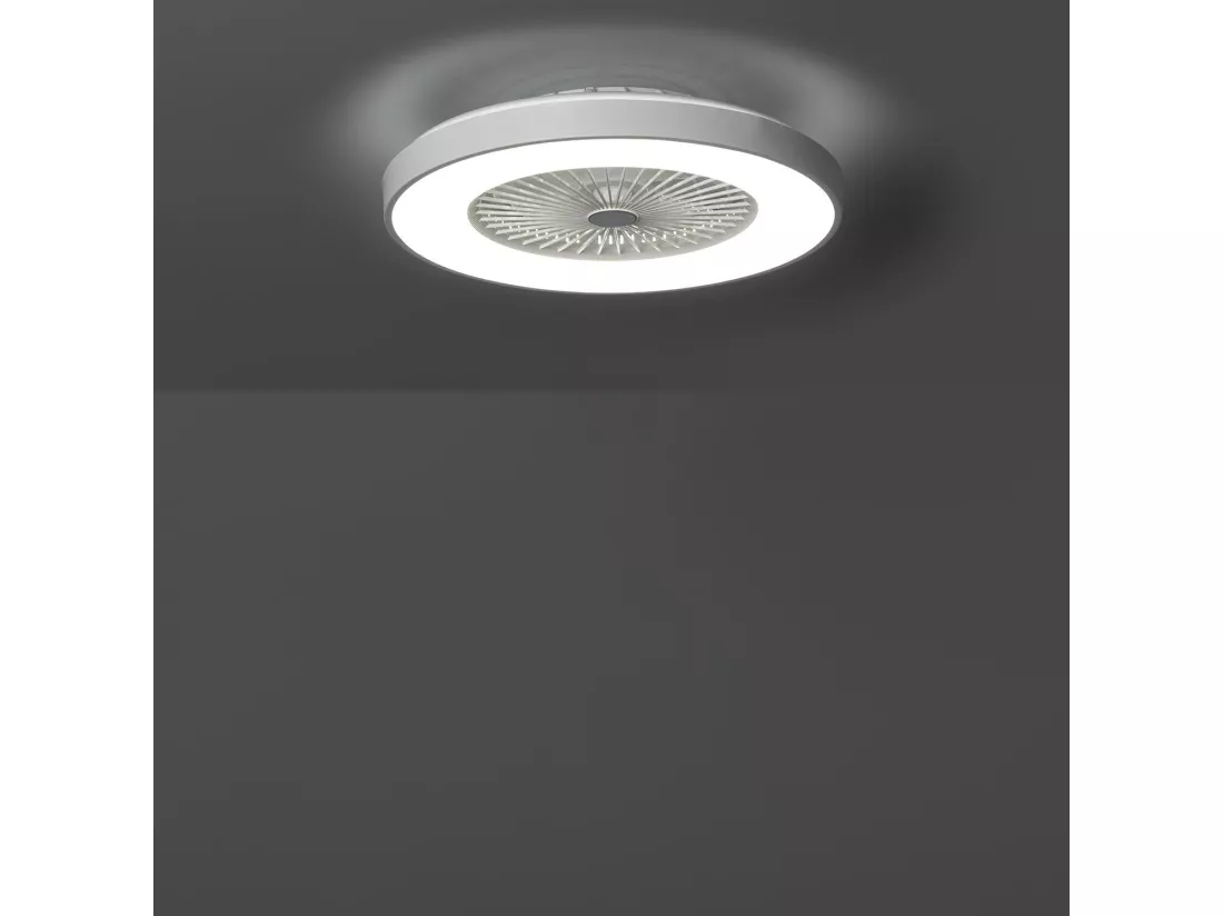 Ventilateur de Plafond Silencieux Dhalia Blanc 58cm Moteur DC Blanc