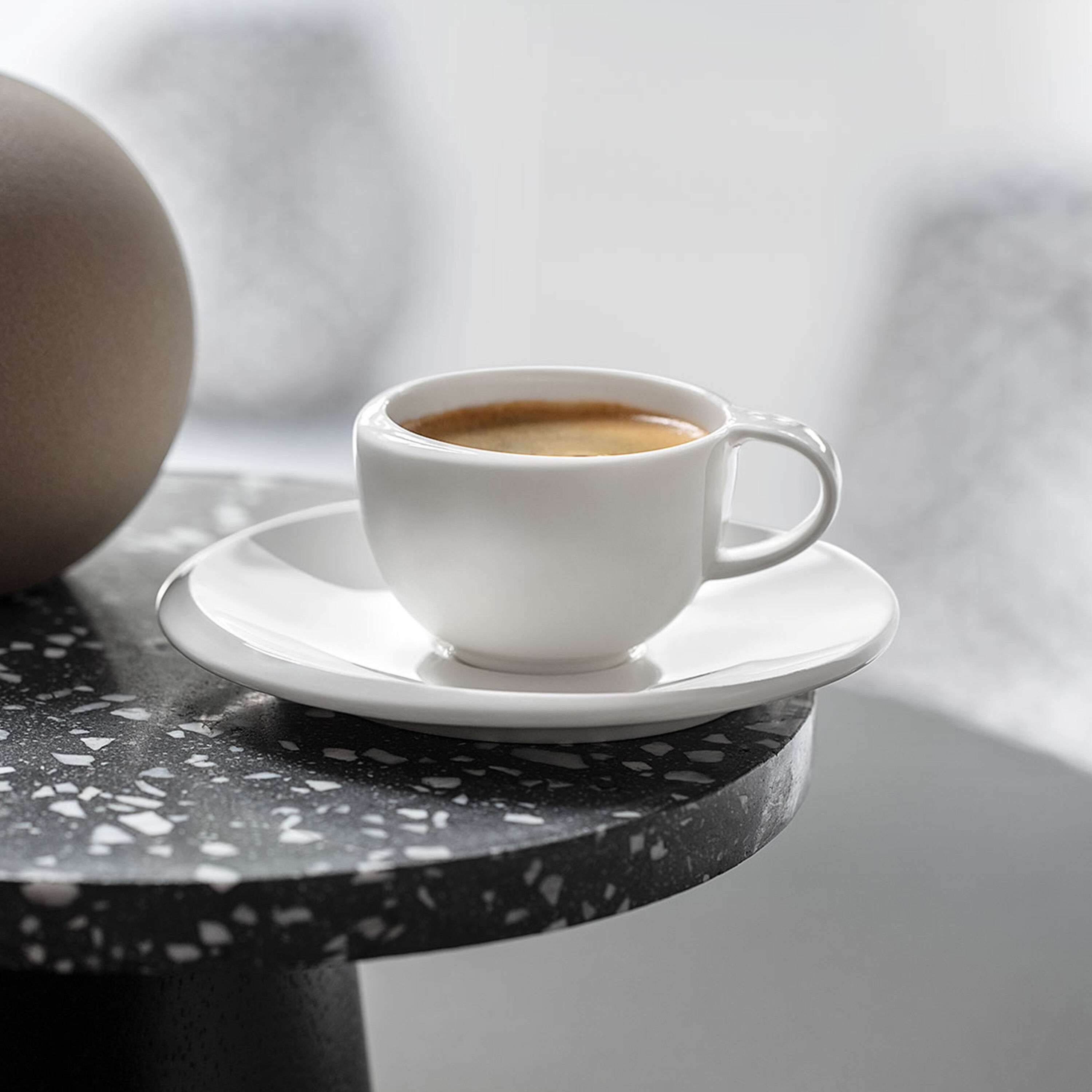 NewMoon Espresso cup White, 1.7 oz, Premium Porcelain