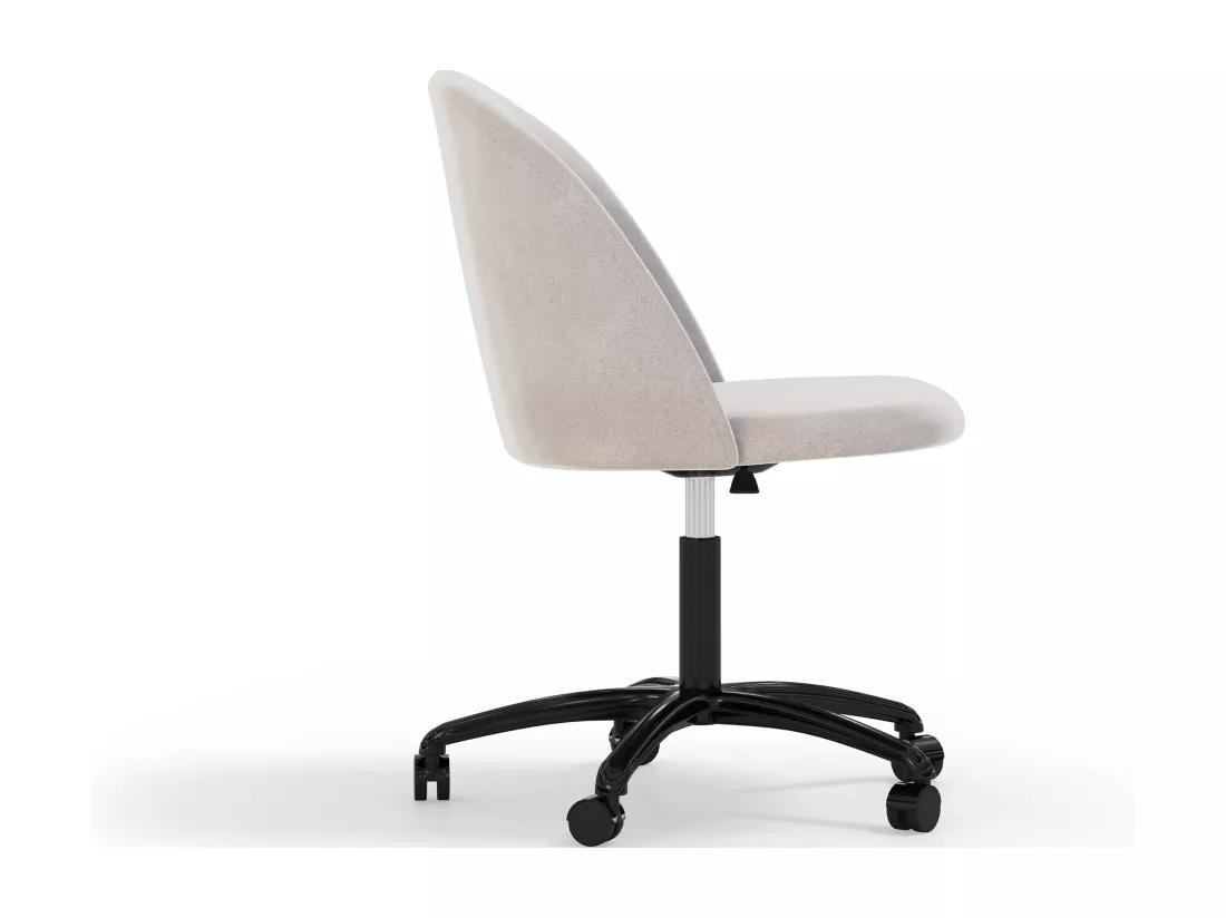 Chaise de Bureau Rembourrée - Velours - Evelyne Orange
