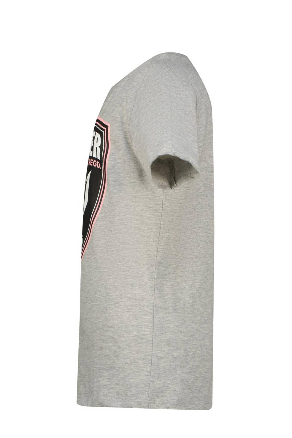 Messi T-shirt Shield met printopdruk grijs melange