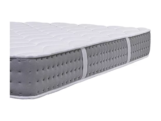 Matelas à ressorts ensachés ALIAC 90x190 cm, en mousse Haute Densité, ferme, avec face été/hiver, épaisseur 24cm