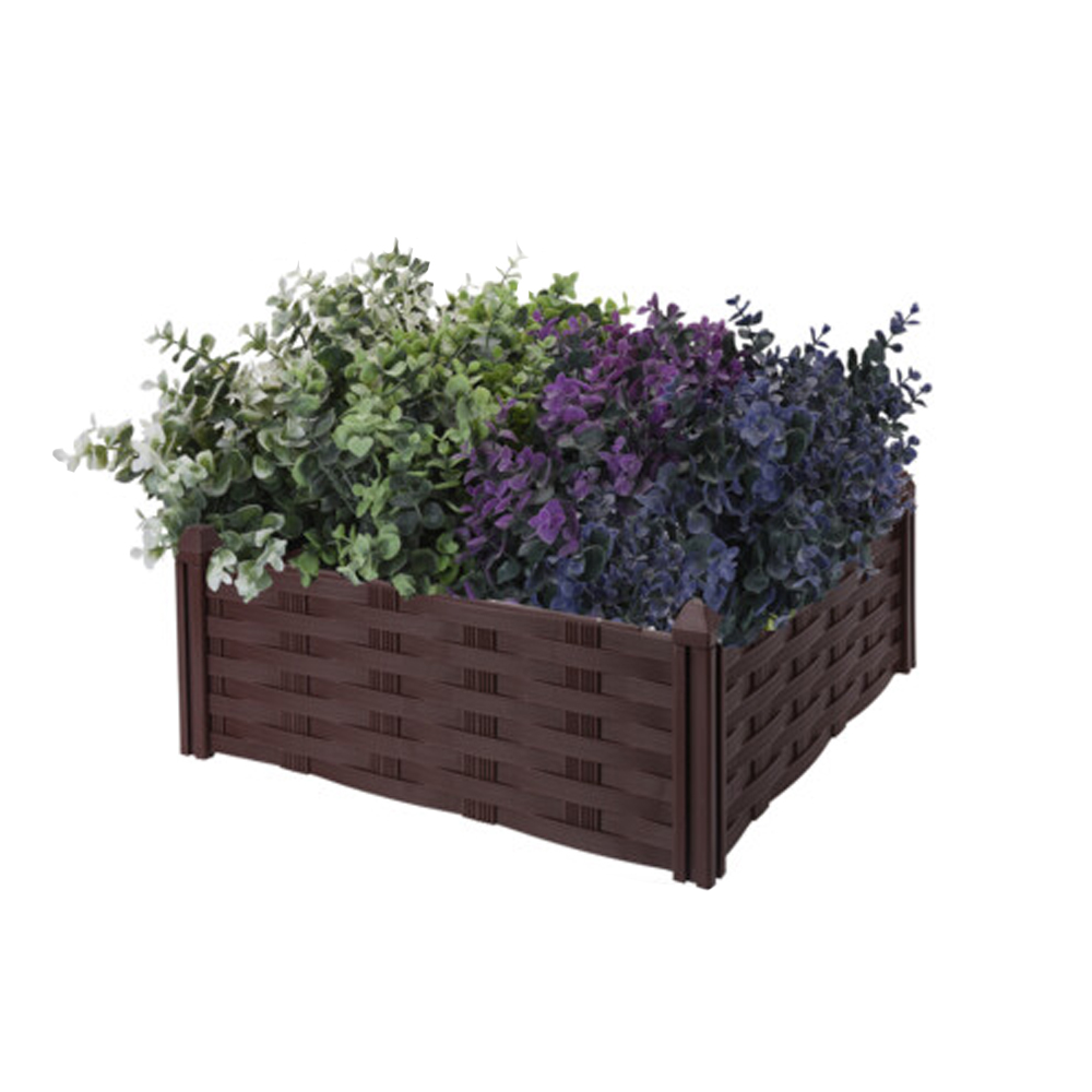 Beeteinfassung Rattanoptik 45 x 45 x 18 cm