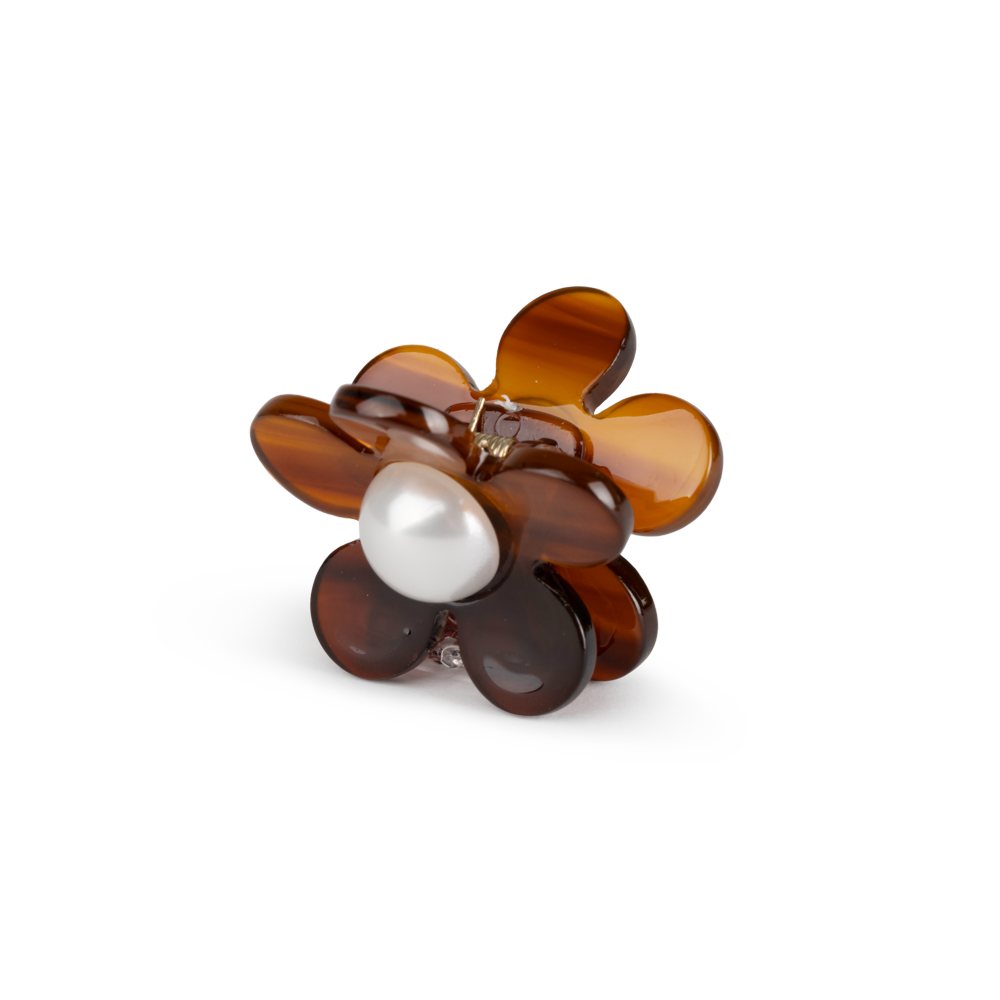 Sui Ava  Eva Classic Flower hårklemme, mini - Golden Brown