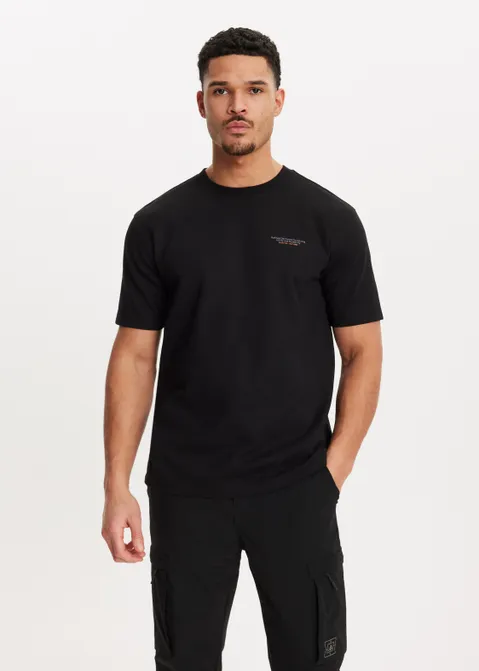 T-shirt met print world zwart (ZWART)