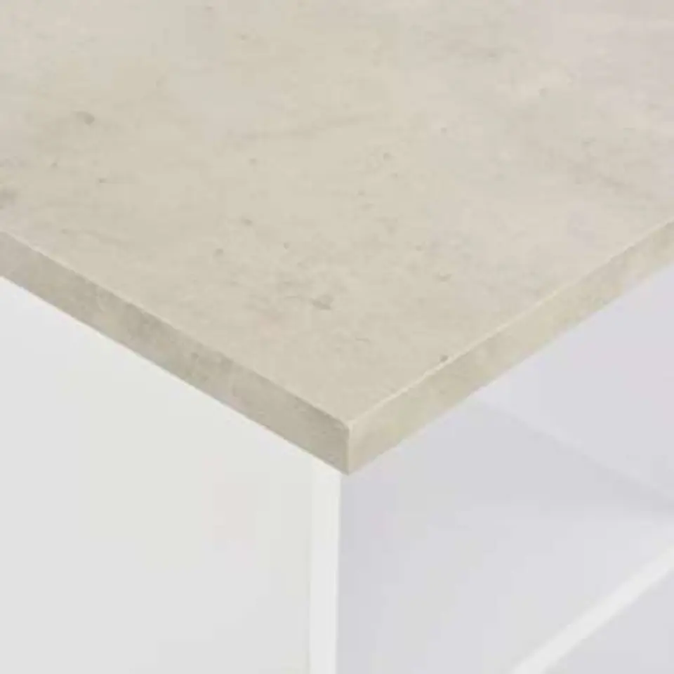 vidaXL - Bartafel - Wit - Bewerkt hout
