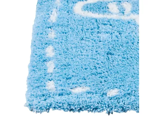 Tapis Microfibre 90x60cm Bleu