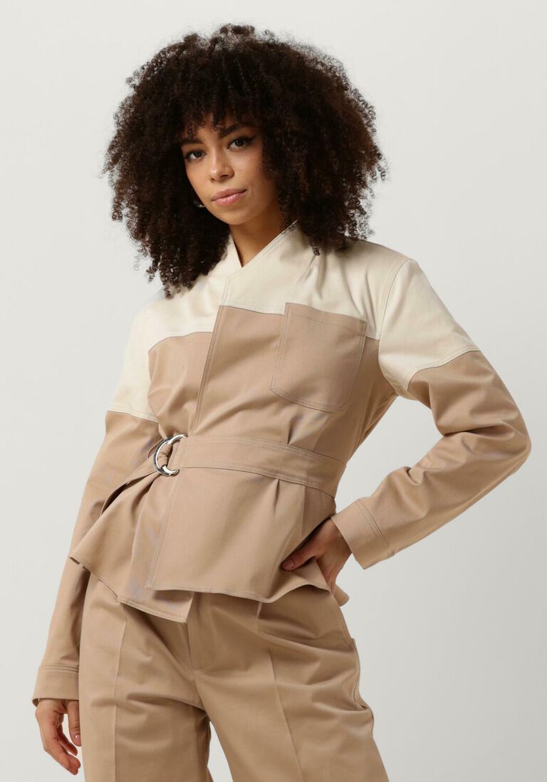 VANILIA beige vanilia blazer wrap twill pocket
