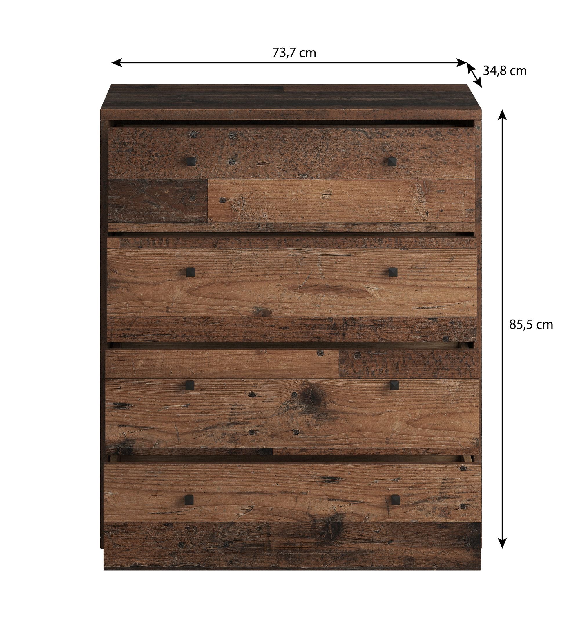 Tonga - Ladekast - Old wood - 74x35x86 cm