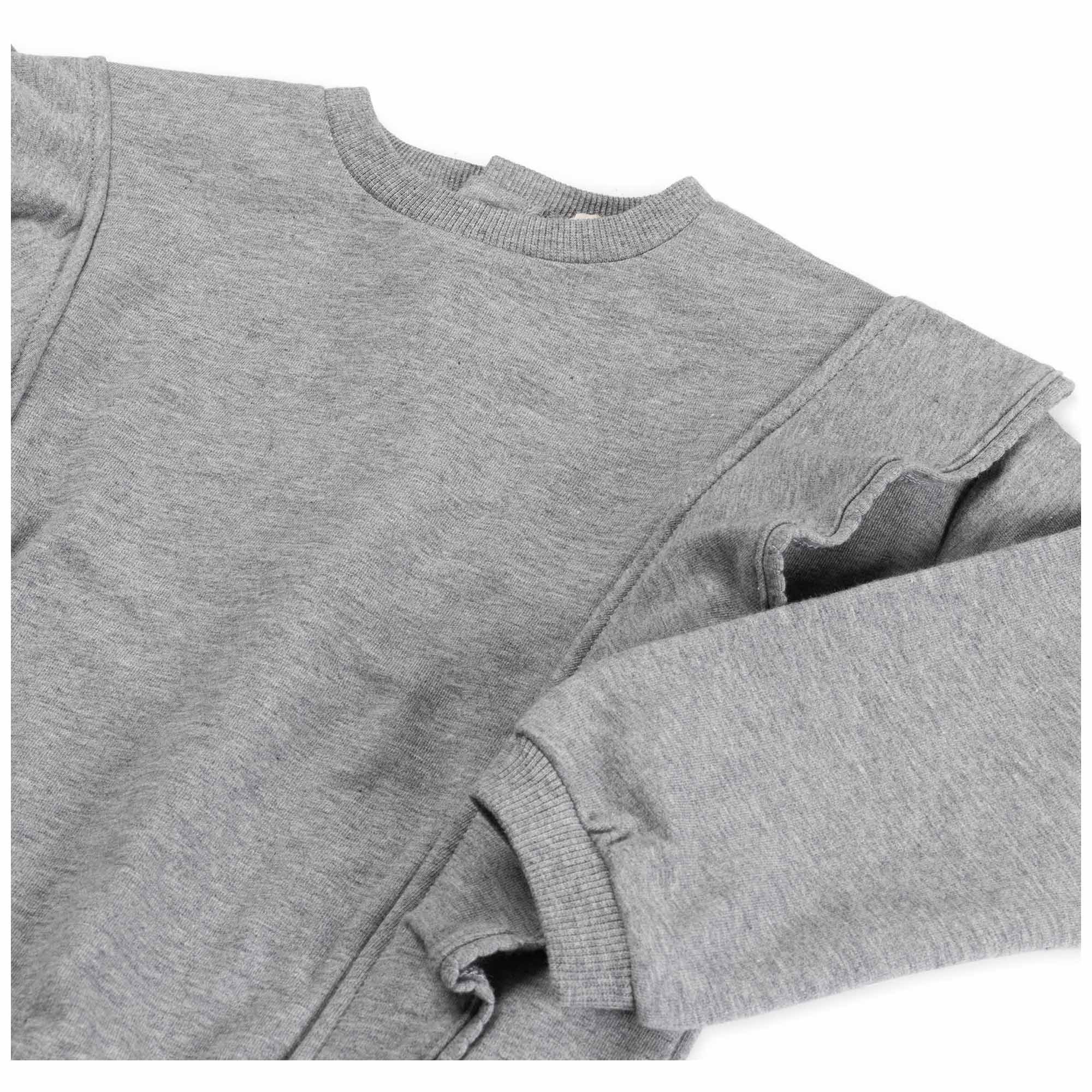 Sweet petit peuter sweater Kiki lange mouwen effen grijs