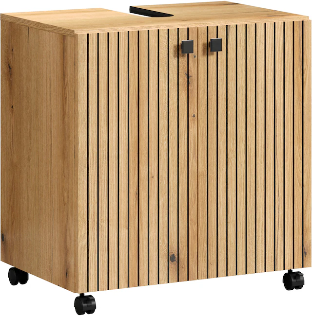 welltime Waschbeckenunterschrank »Amrum« 1 Stk. tlg. Waschtisch auf Rollen - (B/T/H) wahlweise 60-80/42/64 cm