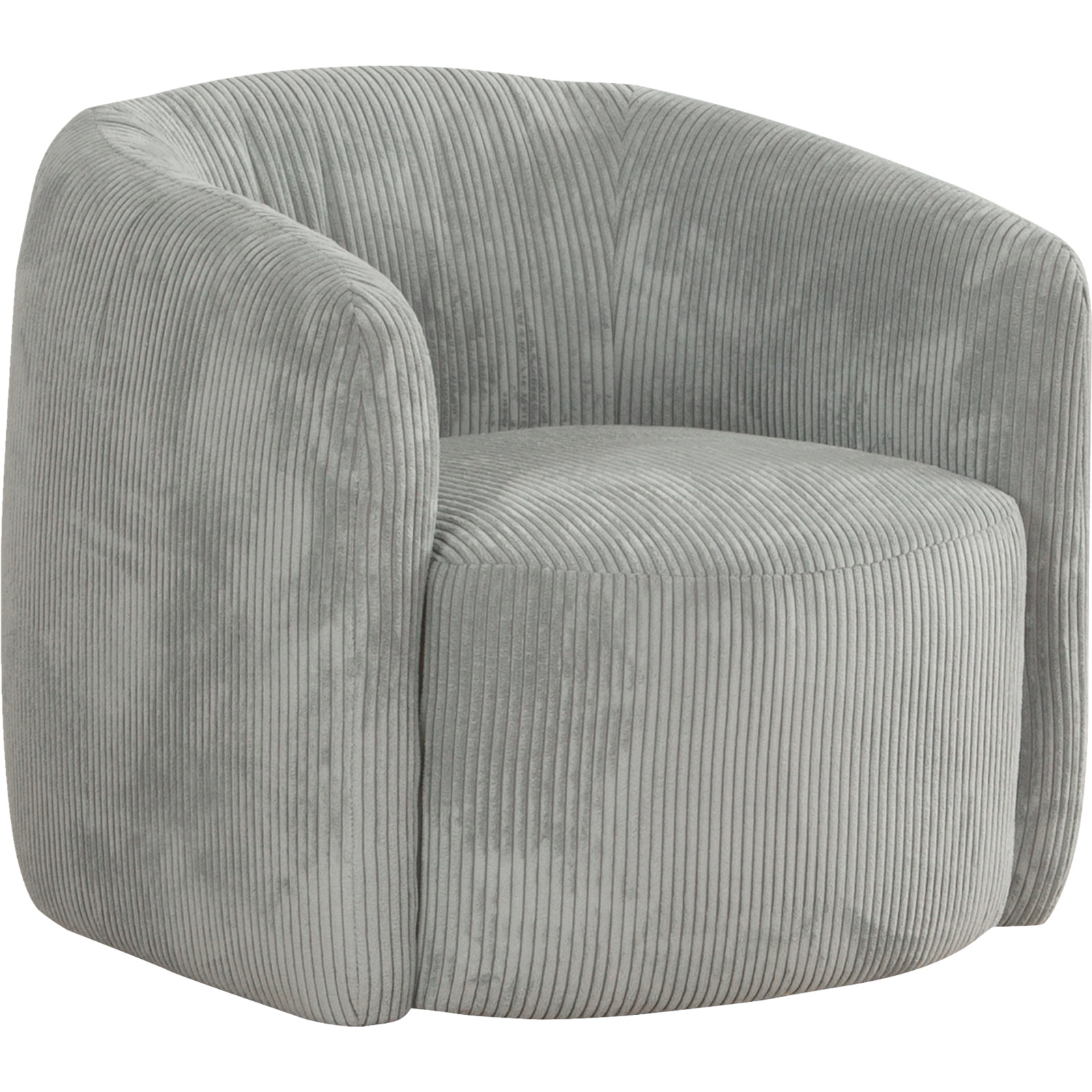 Sessel Alken, Cordstoff grau, drehbar