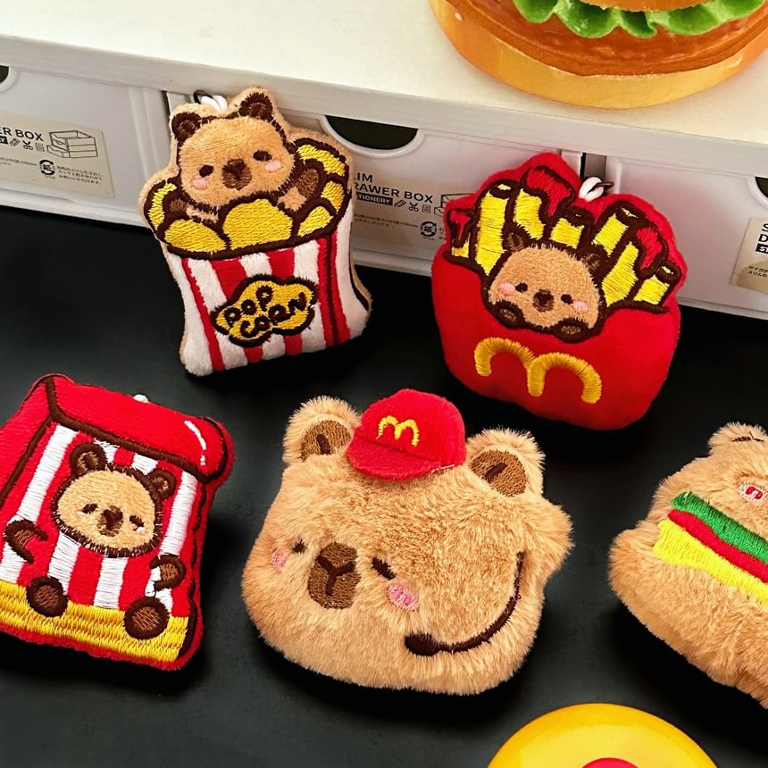 Bohod - Capybara Fast Food Pluche Tashanger Sleutelhanger (Verschillende Ontwerpen)