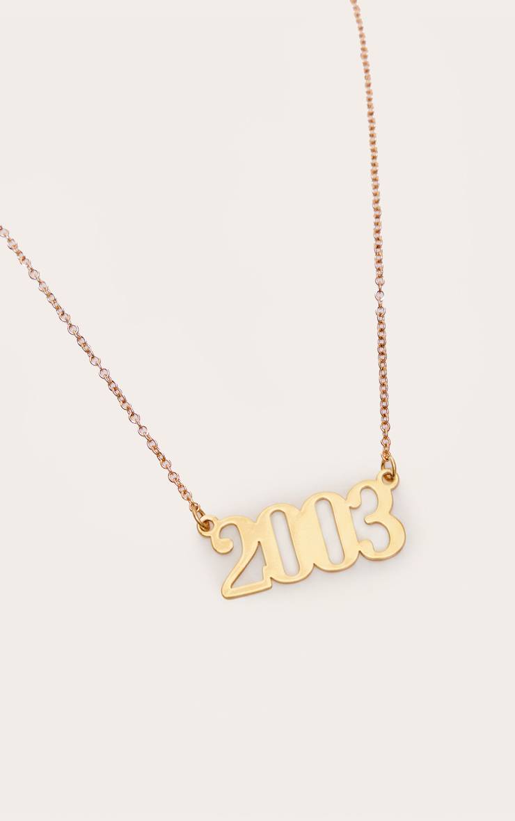 Doré Collier Année De Naissance 2003
