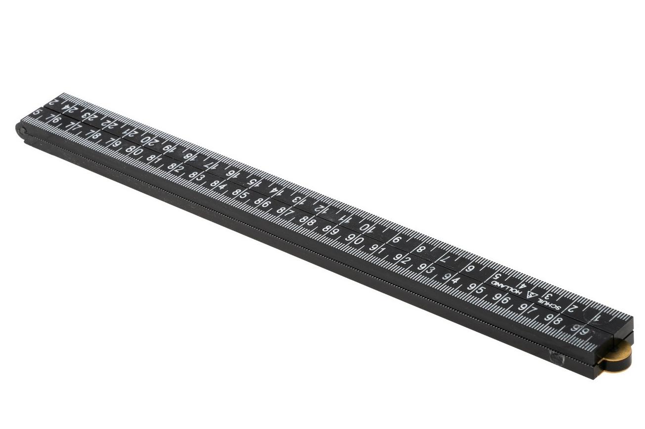 Schuil 8625, kunststof duimstok zwart, 1 m