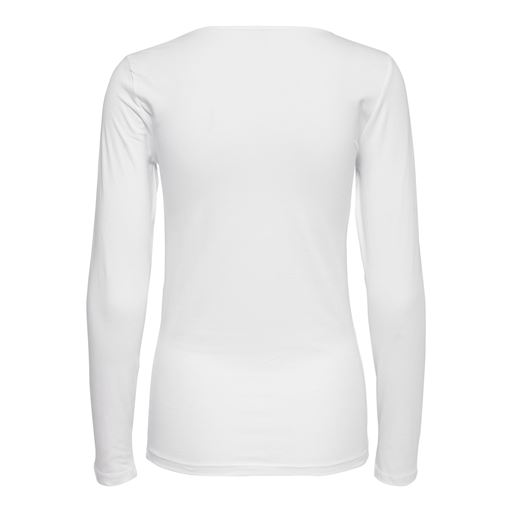 ONLY Live Love Langærmet T-shirt, White, L