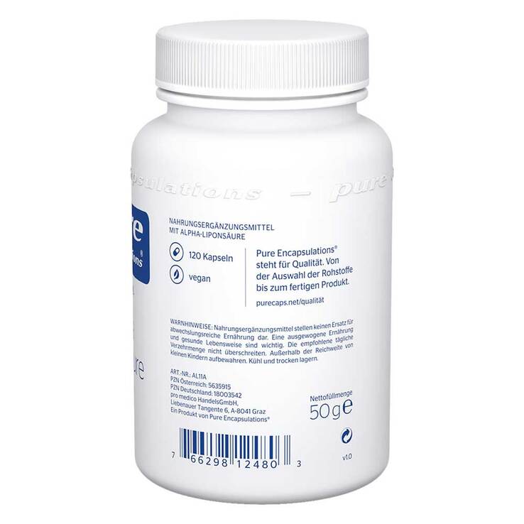 Pure Encapsulations Alpha Liponsäure 100 mg Kapseln , 120 St