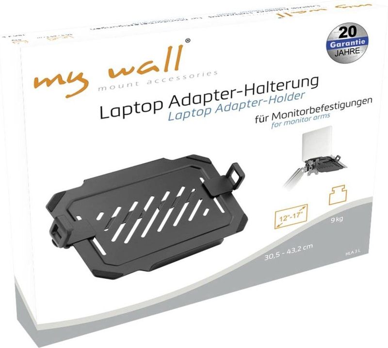 myWall - Laptopstandaard - Zwart - Universeel Compatibel