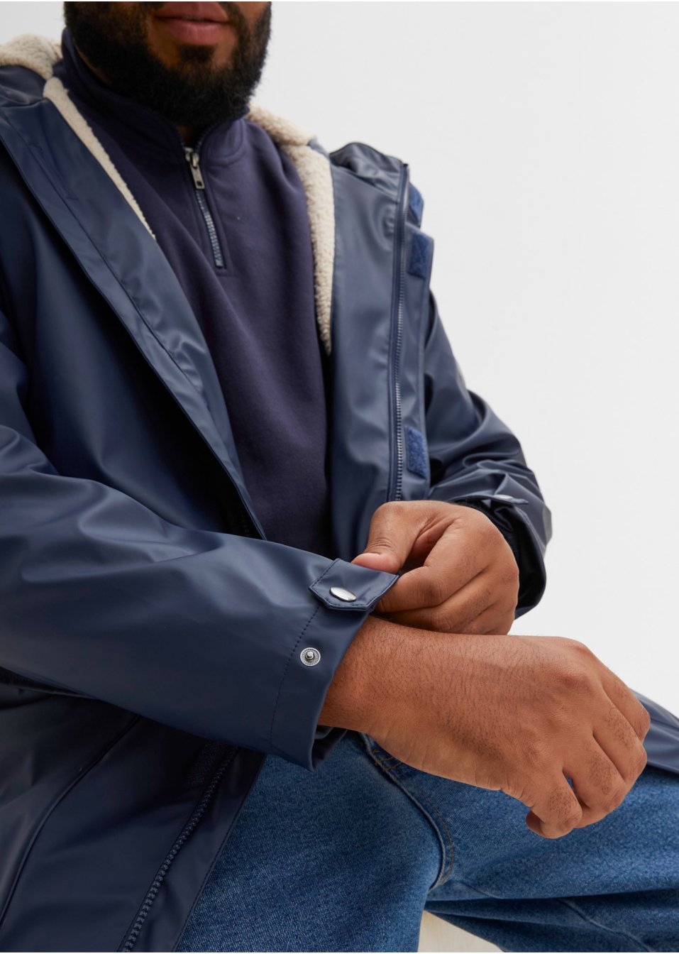 Veste imperméable hiver avec doublure peluche