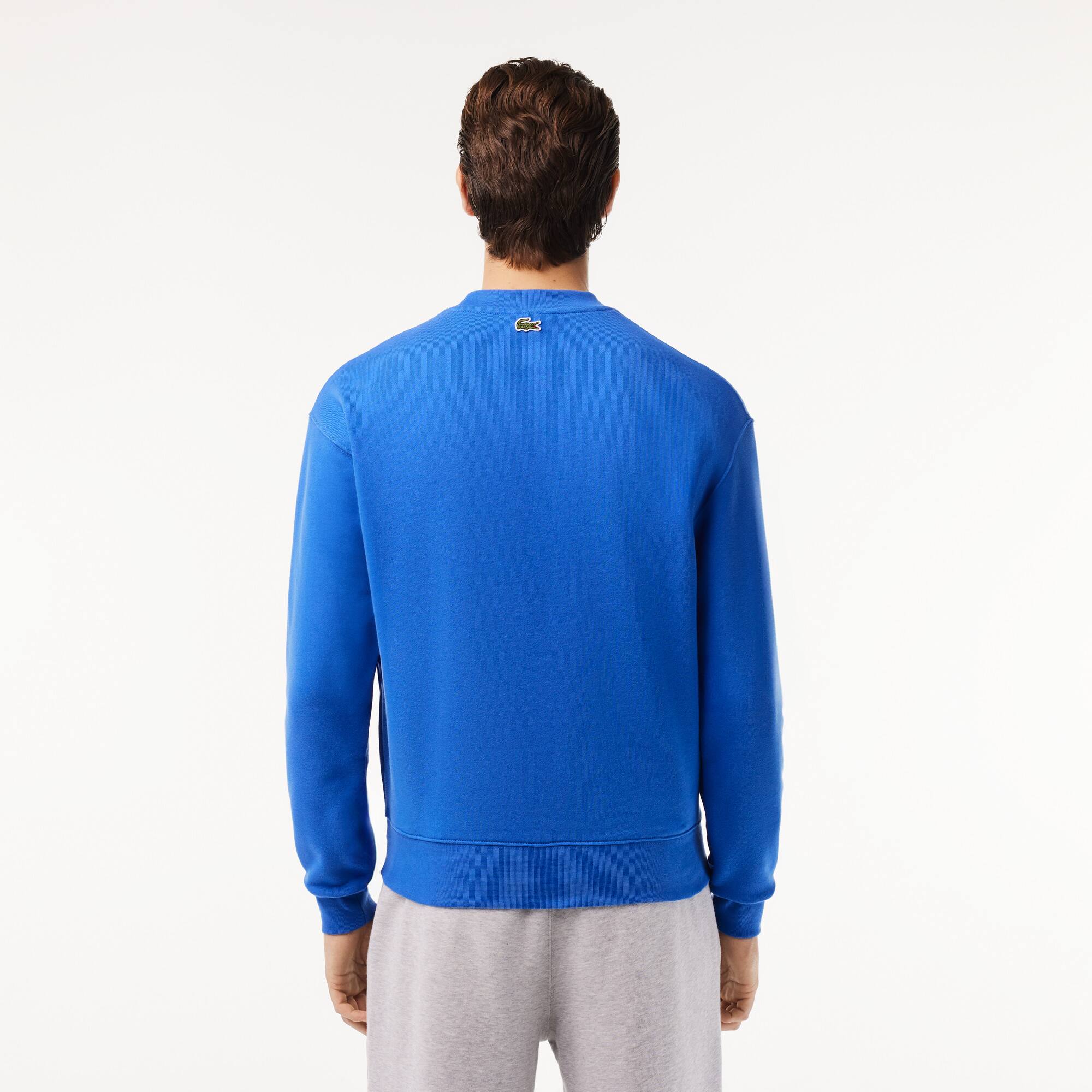 Sweatshirt aus Fleece mit 80er-Aufdruck Sweatshirts - Blau - Lacoste - Herren