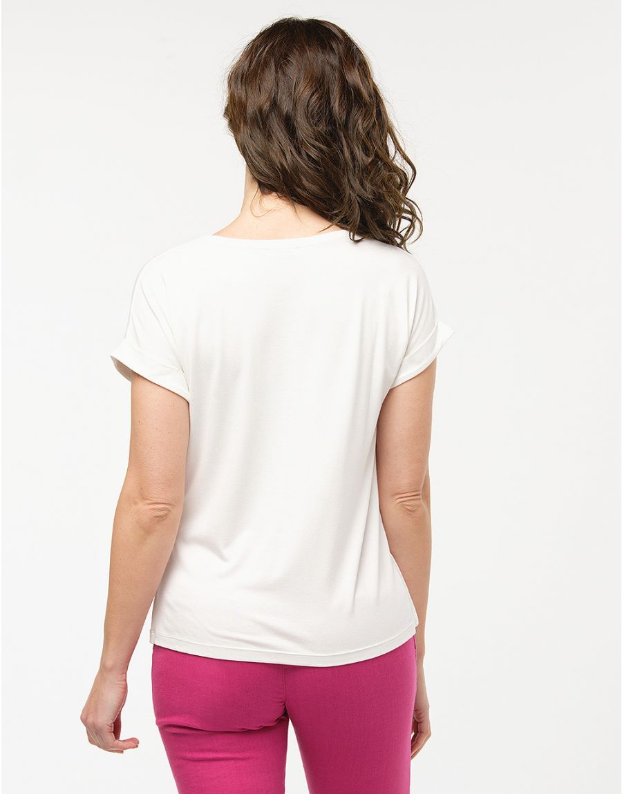 T-shirt blanc imprimé