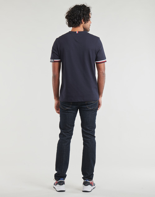 Tommy Hilfiger - MONOTYPE BOLD GS TIPPING TEE - Marine