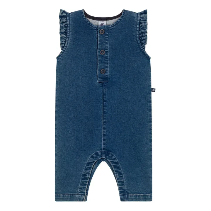 Petit Bateau Combinaison Mizzie Molleton Denim | Bleu jean