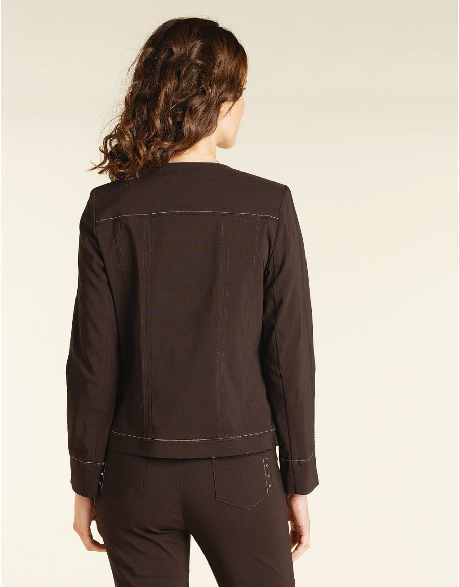 Veste droite marron
