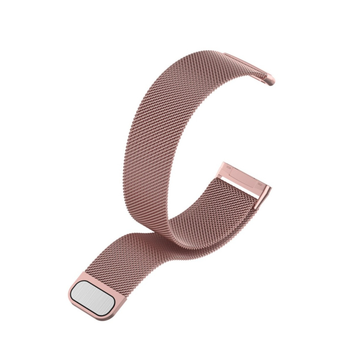 Fitbit Versa 4 / Sense 2 Edelstahl Armband Milanaise Magnetverschluss (Gelenkumfang: 150-230mm) - Pink