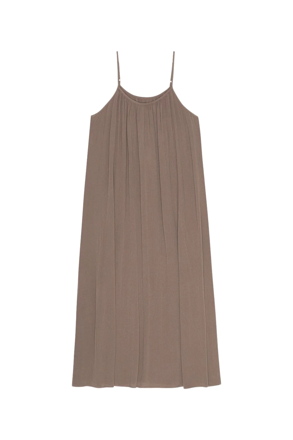 Moshi Moshi Mind  Cave crepe stropkjole - Dark Taupe