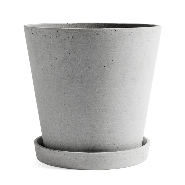 HAY - Blumentopf mit Untersetzer XXL, grau