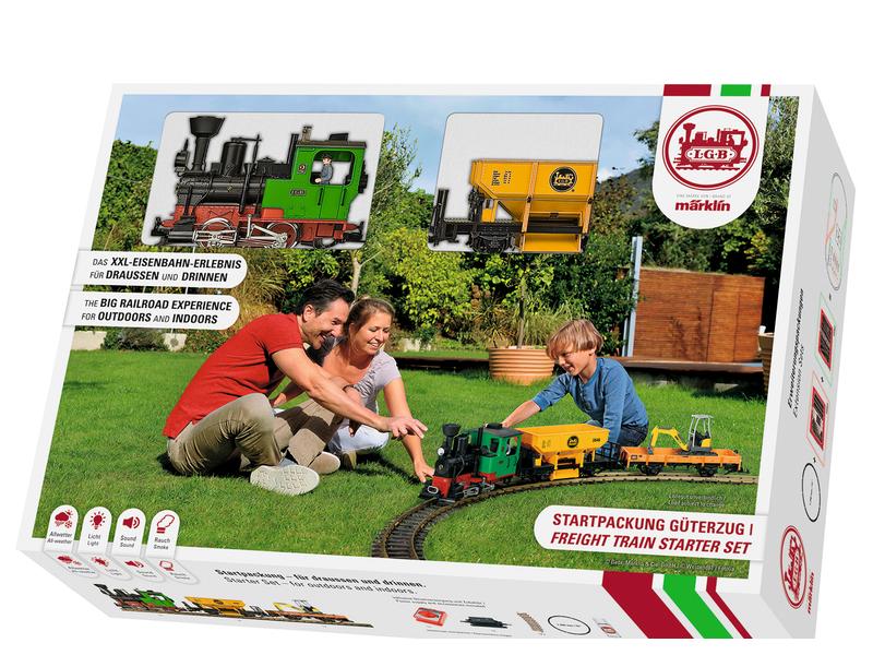 LGB Startpackung Güterzug 230 V, Spur G Güterzug Gartenbahn Starter Set