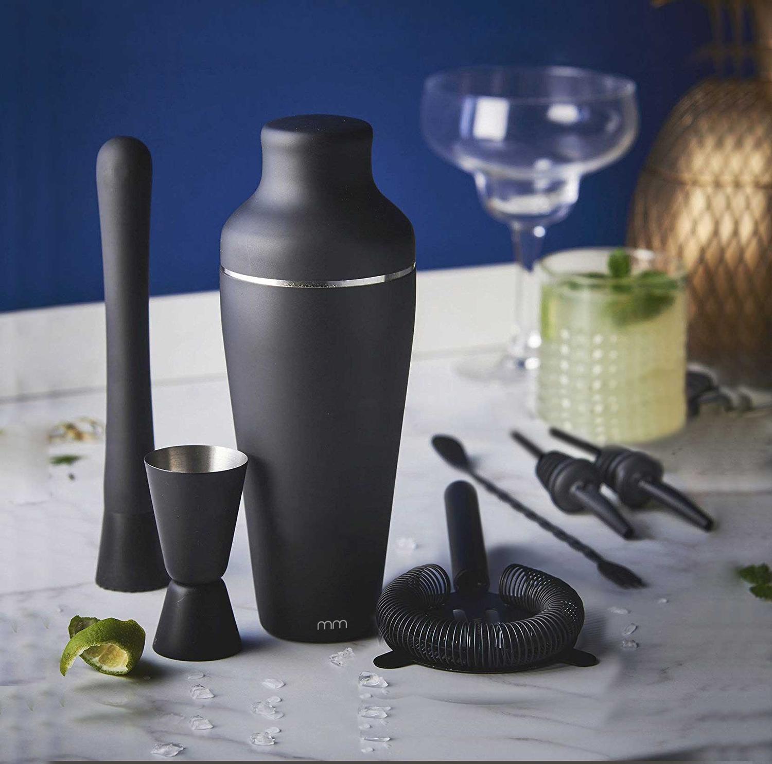 Cocktail-Shaker-Set - Mattschwarz