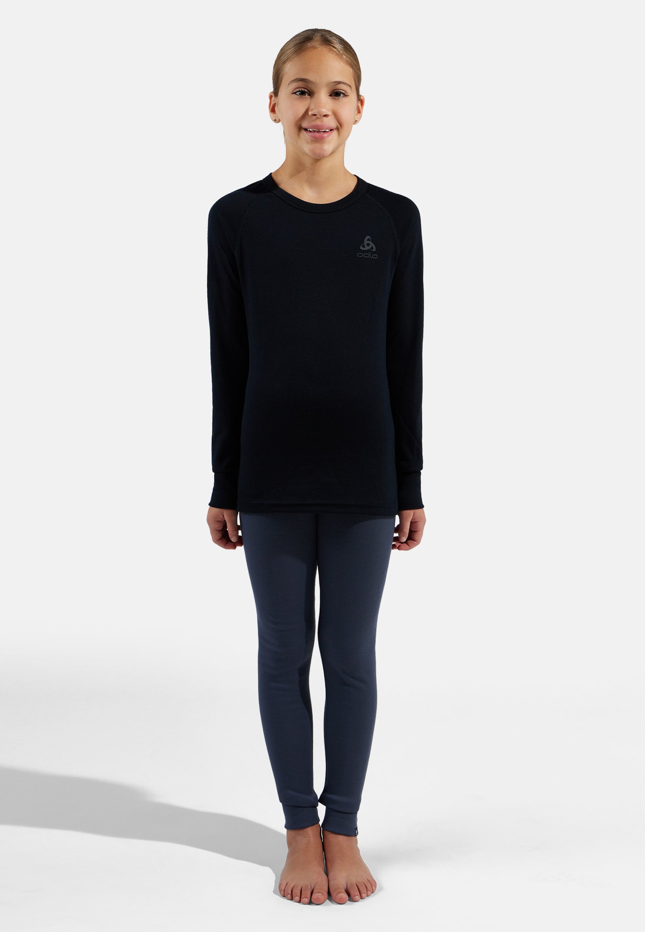 Natural Merino 200 Base Layer für Kinder in black
