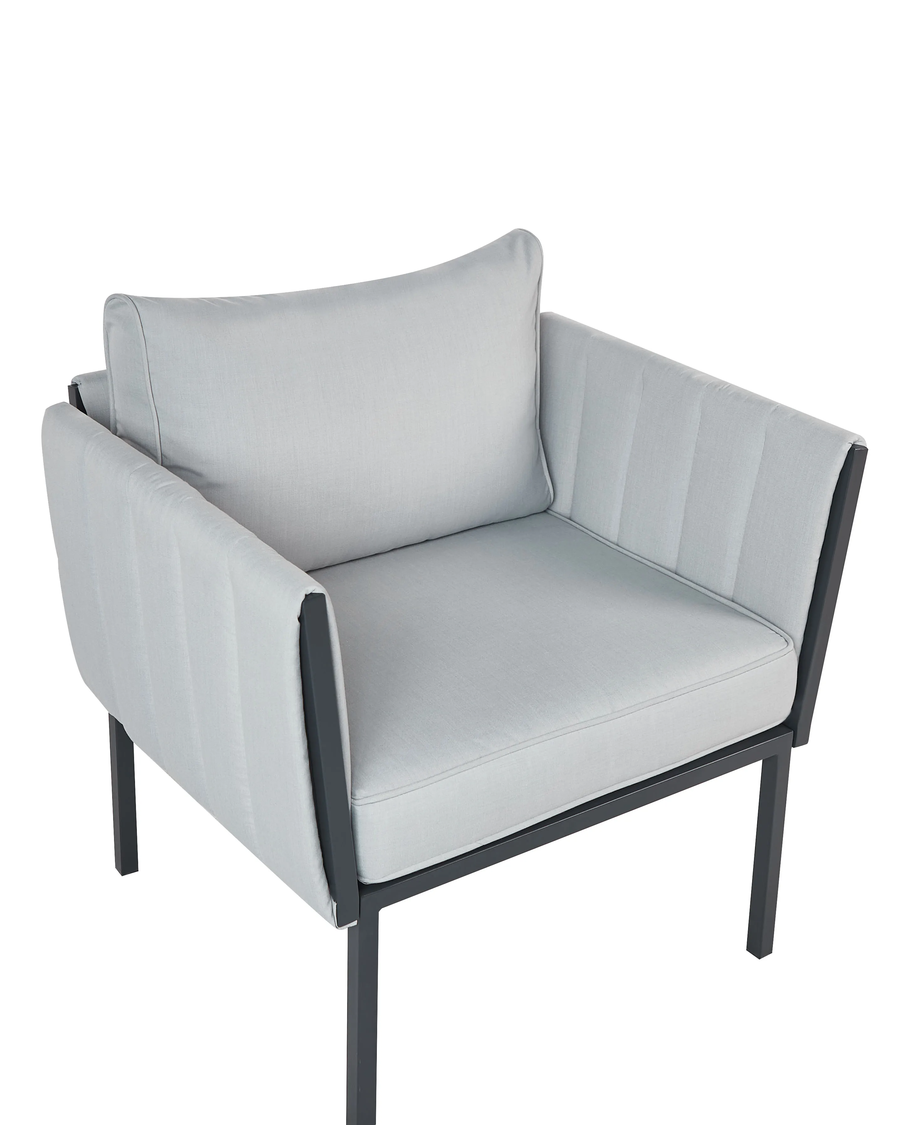 Loungeset met tafel 5-zits SKALA Metaal Lichtgrijs