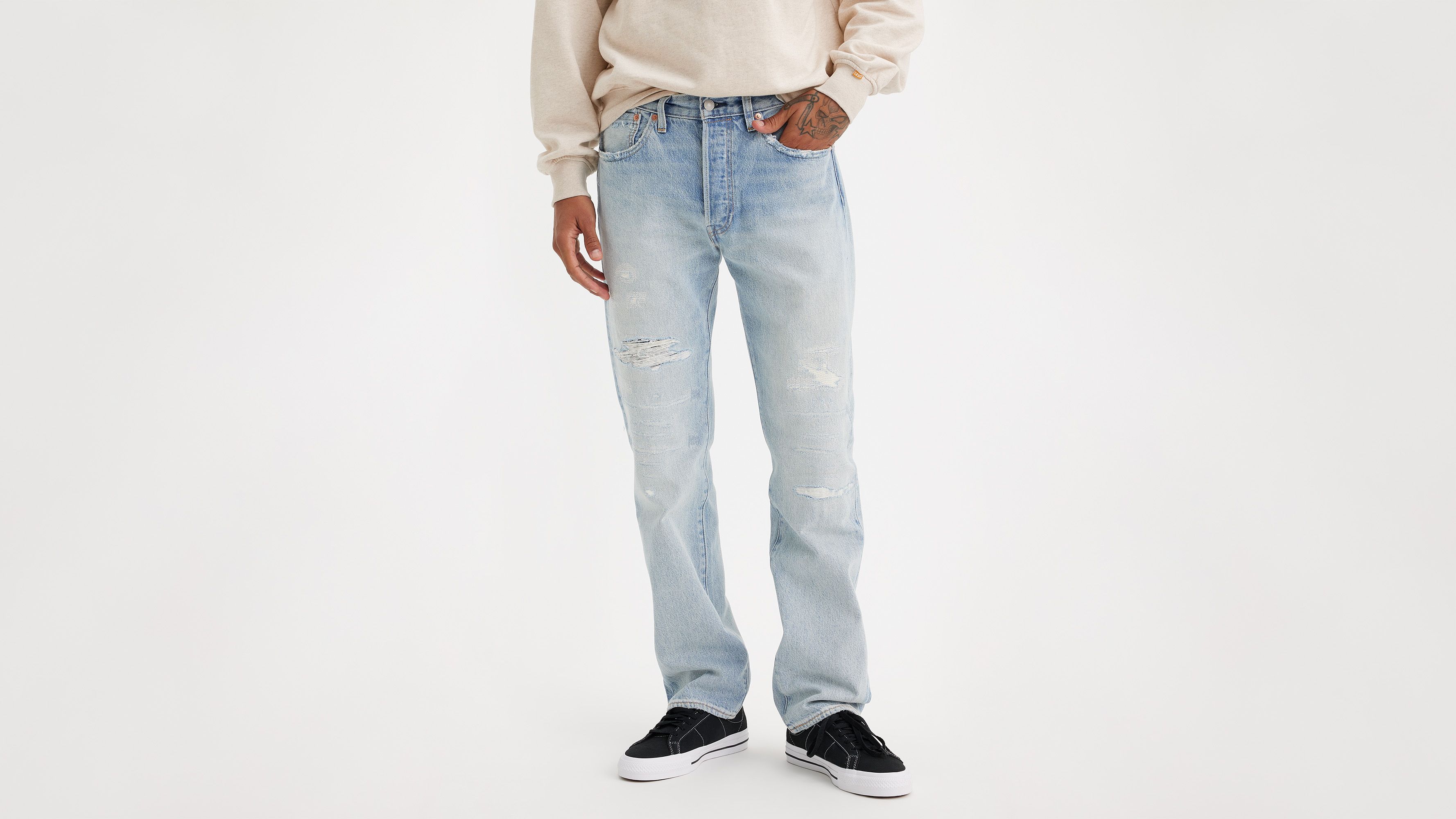 Levi's® jean 501® Original coton de transition Lightweight - Lover'S Ball Destructed - Bleu