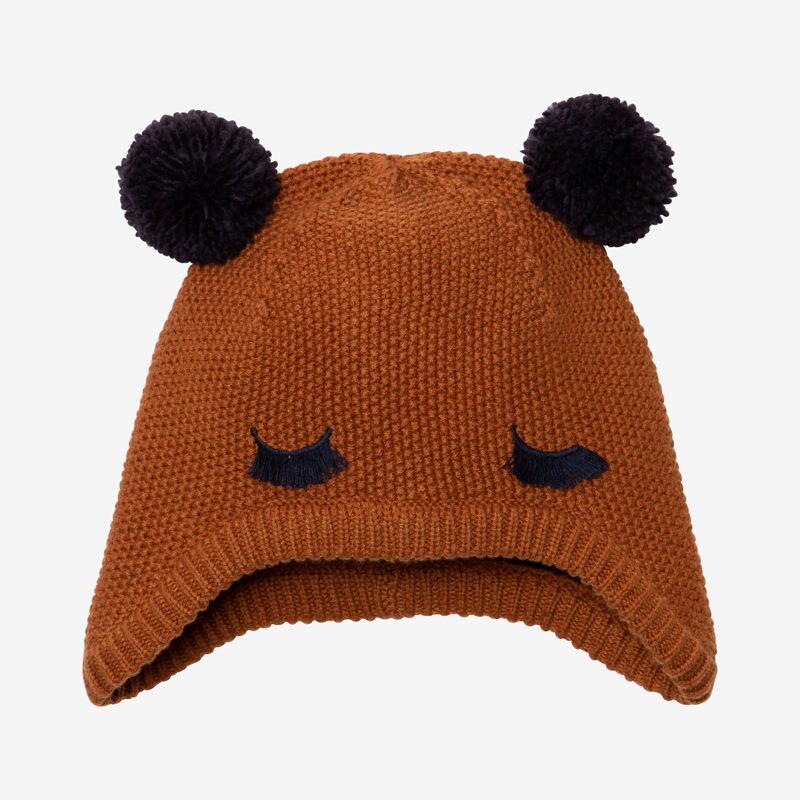 Bonnet bébé fille brodé 3D caramel Catimini Aucune nuance