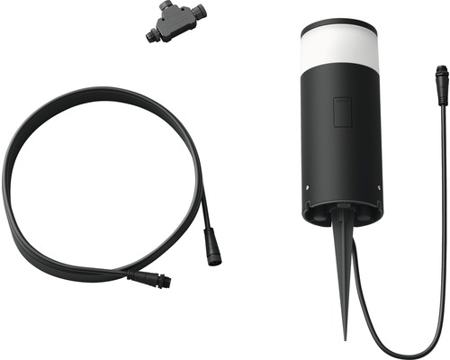 Philips Hue LED Sokkellamp Uitbreiding Calla White & Color Ambiance H 25,2 cm Zwart - Compatibel met SMART HOME van Hornbach